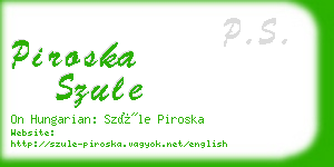 piroska szule business card